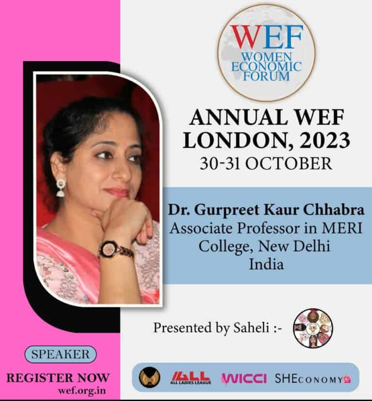 the annual conference of prestigious Women Economic Forum( WEF)